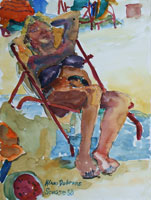 Rita in Sousse,  Aquarell